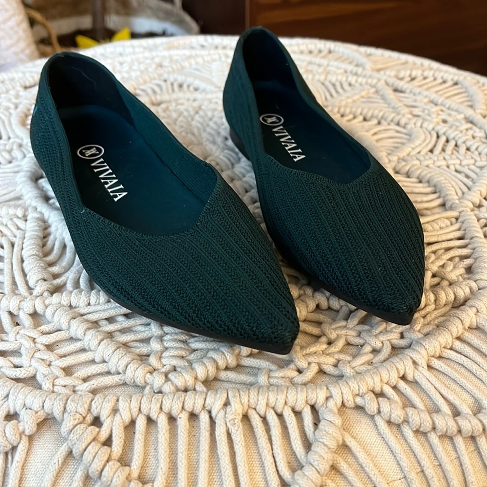 Vivaia green flats machine washable